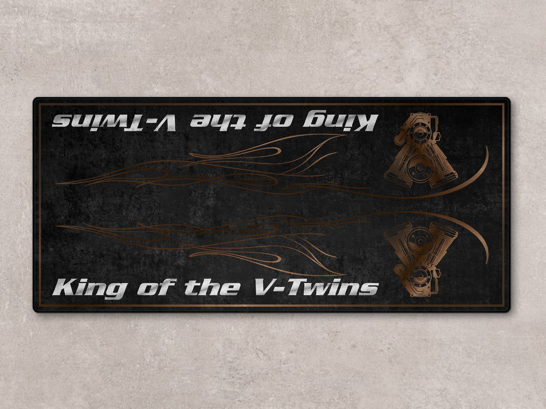 MPM Motorcycle Mat for Cruiser Motorcycle "King of the V-Twins" - MM7302