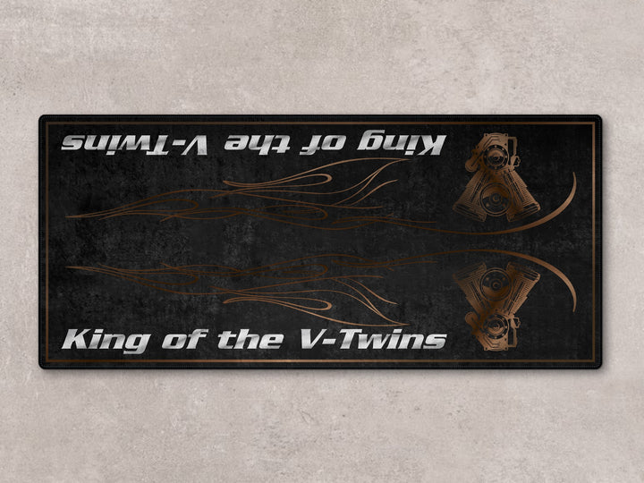 MPM Motorcycle Mat for Cruiser Motorcycle "King of the V-Twins" - MM7302