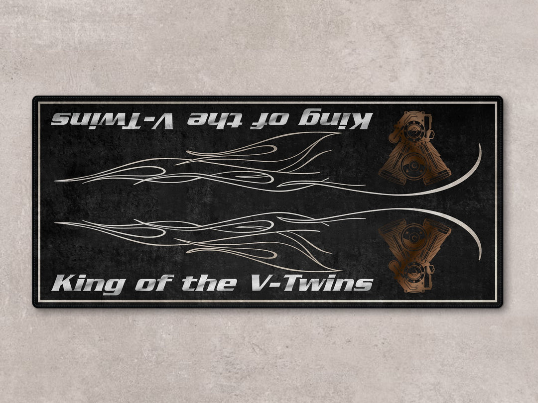 MPM Motorcycle Mat for Cruiser Motorcycle "King of the V-Twins" - MM7302
