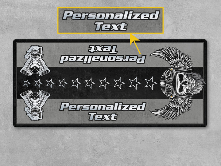 MPM Motorcycle Mat for Cruiser Motorcycle "The Sound of Power" - MM7304