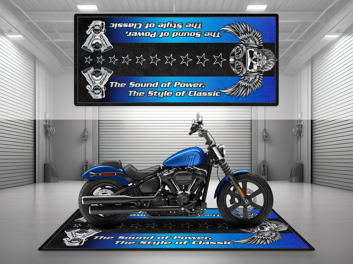 MPM Motorcycle Mat for Cruiser Motorcycle "The Sound of Power" - MM7304