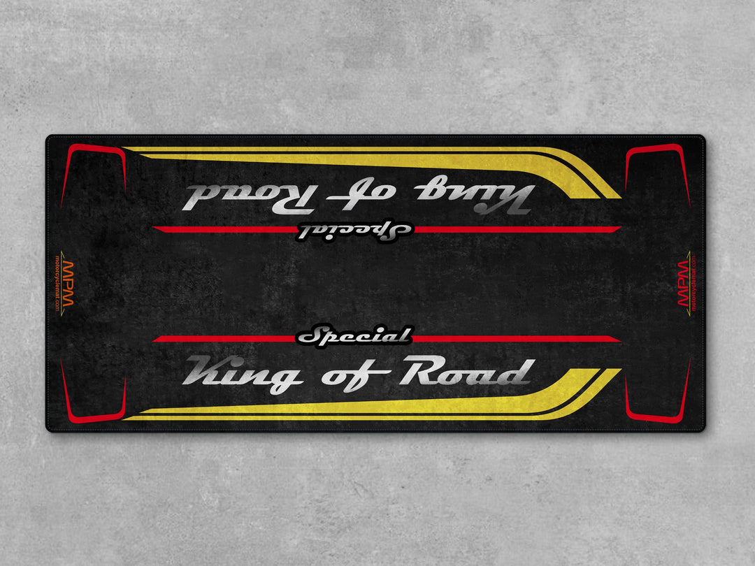 Gift-ready motorcycle display mat for Harley Davidson Road Glide Special—rug built for passion, performance, and protection.