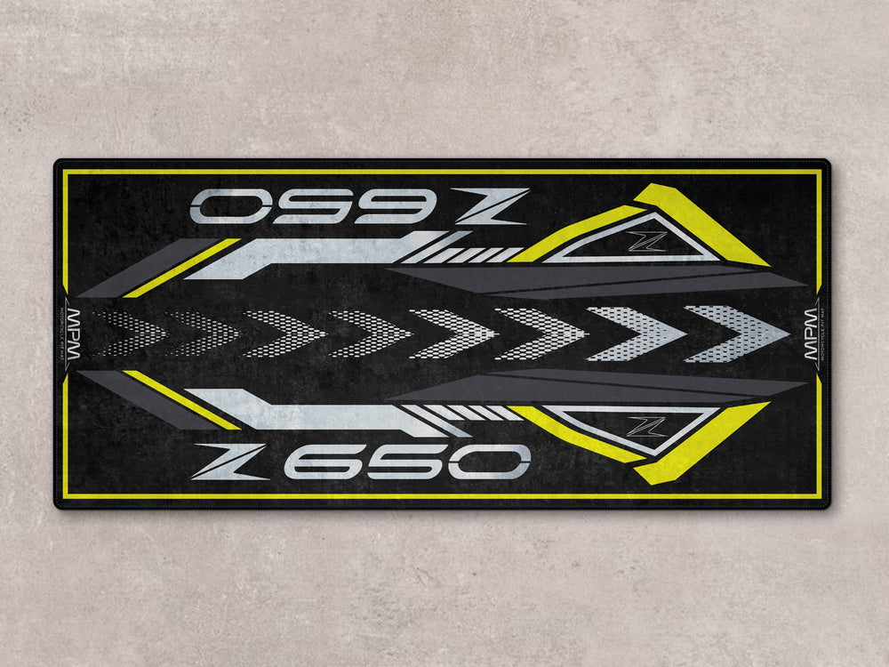 Z650 parking mat in spark black finish. Great rug for garage floor protection and showroom setup.
