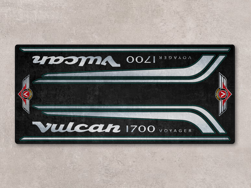 Vulcan Voyager 1700 parking mat with Thermoplastic Rubber base. Perfect for bike zone and garage floors.