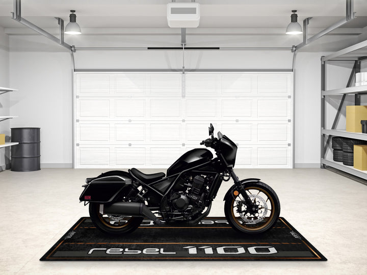 Rebel 1100 motorcycle rug for showroom or garage. A bold accessory part for any rider essentials collection.