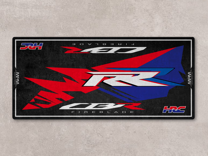 High-performance parking mat for Fireblade SP. Perfect floor cover for showroom setups, parts zone, and accessory area.