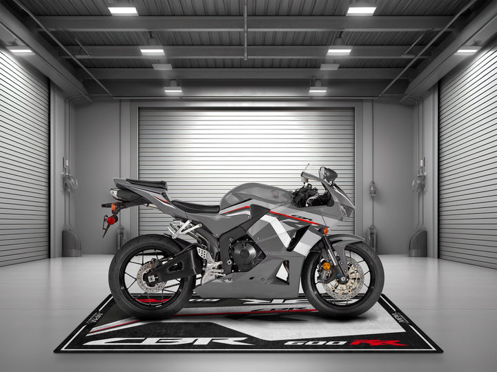 Let your Deep Pearl Gray CBR600RR stand proud on this garage mat. Perfect for parking mat or custom pit rug use.