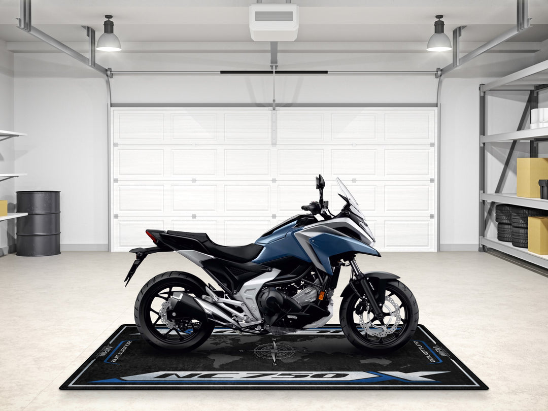 Gift-ready motorcycle display mat for Honda NC750X. Superb rider essentials for a stylish superbike garage setup.