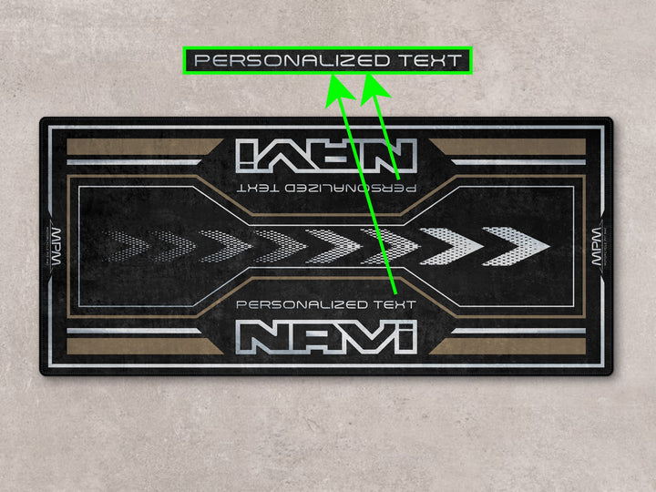 Personalized Honda Navi parking mat in Nut Brown. Ideal for motorcycle display, rider zone, and gear area.