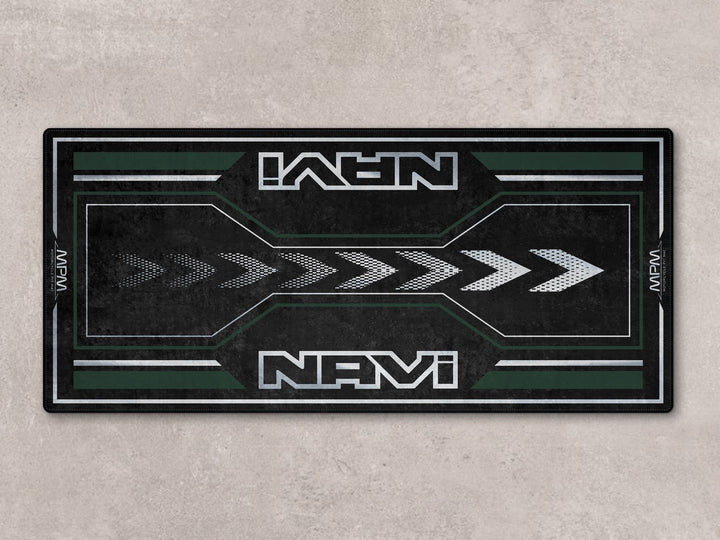 Ranger Green Honda Navi motorcycle pit mat. Ideal parking mat for garage floor protection and accessories zone.