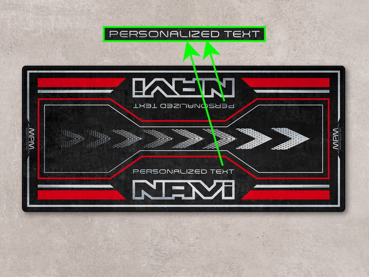 Custom garage mat for Honda Navi. Perfect for motorcycle gear, accessories, and superbike garage environments.