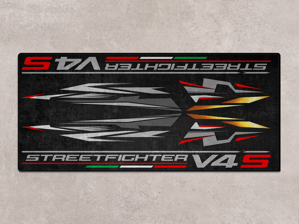 Durable pit mat and garage floor protection for your custom V4 S. The perfect floor cover and rug for racetrack or track prep days.
