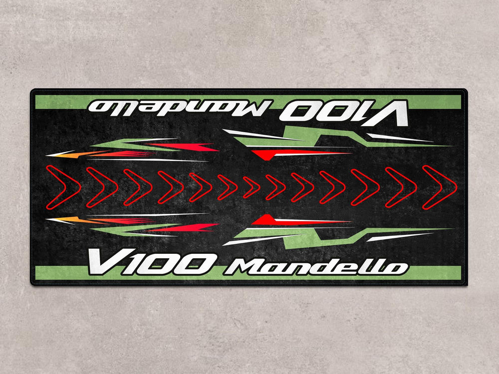 Thermoplastic Rubber parking mat for V100 Mandello – garage floor protection, racetrack display, and rider essentials.