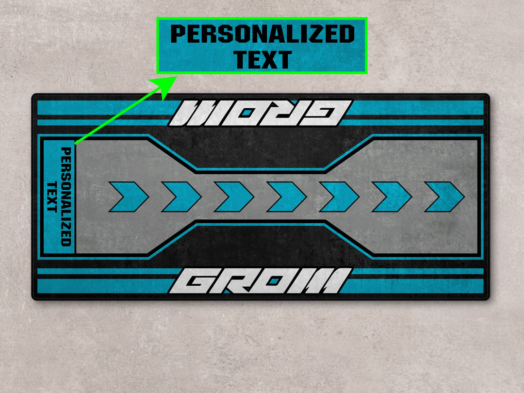 Custom pit mat for Honda Grom. Durable Thermoplastic Rubber garage mat for motorcycle gear lovers.