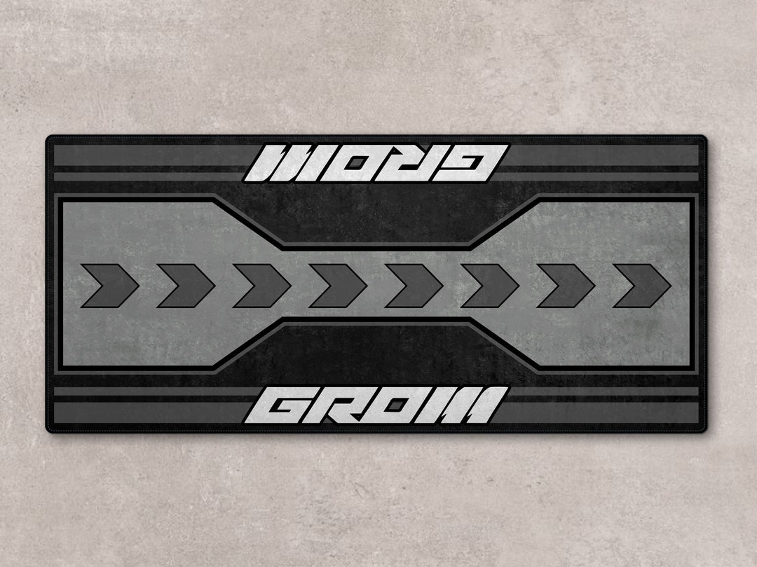 7265 series Grom parking mat in grey. Stylish and functional carpet for showroom or home garage.