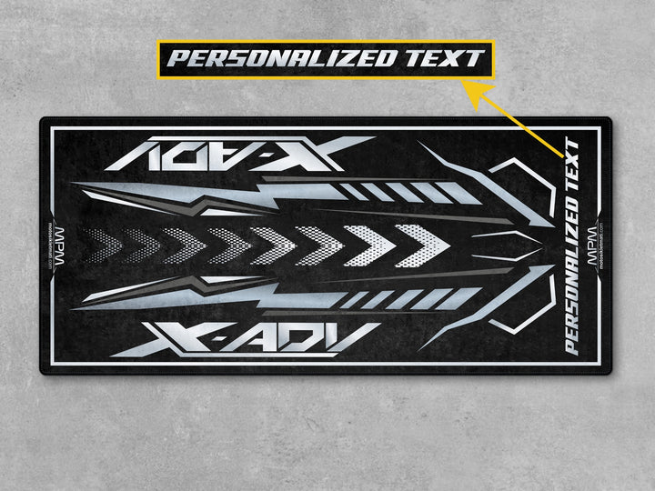 Honda ADV 150 Black Motorcycle Garage mat, custom pit rug, motorcycle display carpet, showroom floor cover, rider essentials gift.
