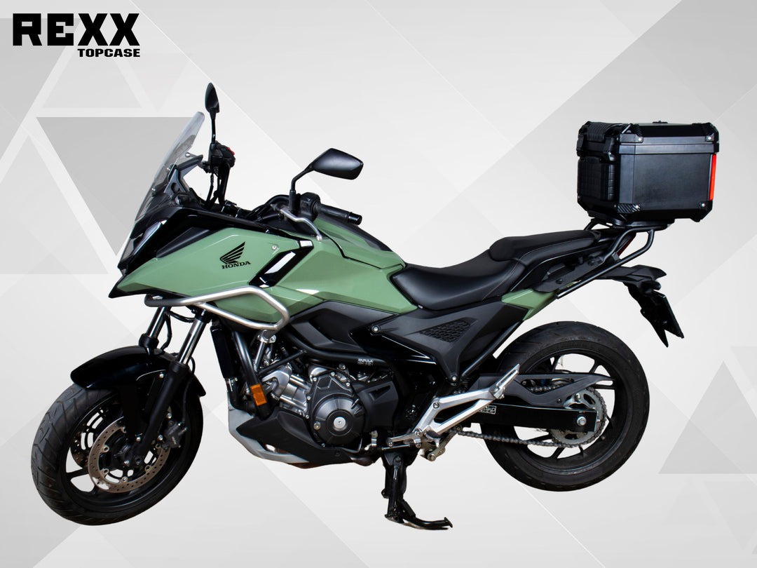 MPM Rexx Premium Motorcycle Top Case 45L – Universal ABS Reinforced Lockable Luggage Box