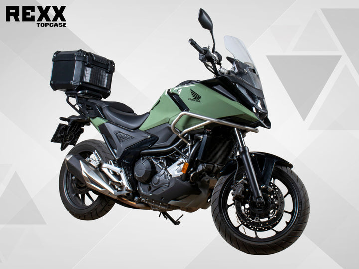 MPM Rexx Premium Motorcycle Top Case 45L – Universal ABS Reinforced Lockable Luggage Box