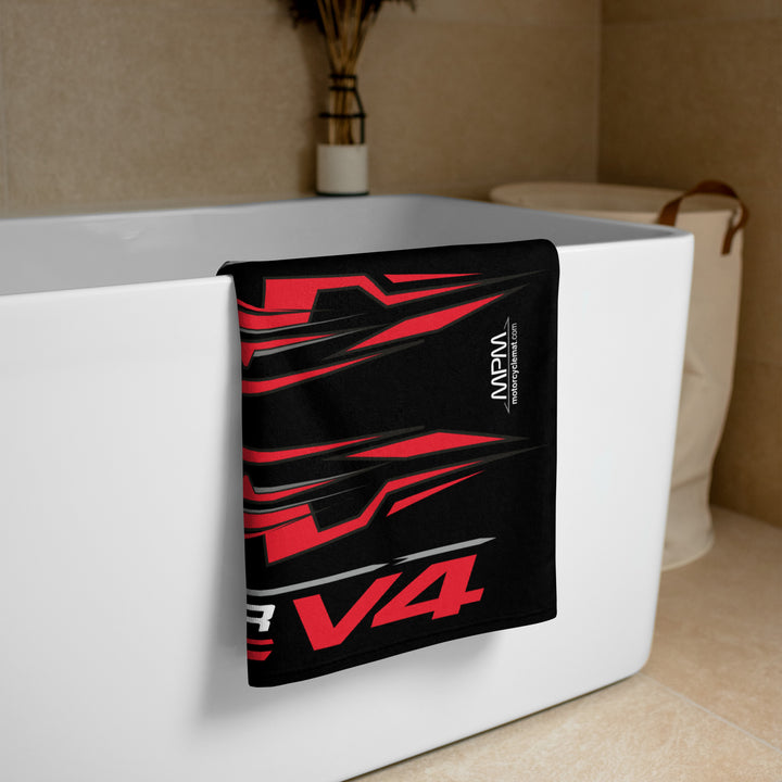 Designed Beach Towel Inspired by Ducati Streetfighter V4 Motorcycle Model - MM9259
