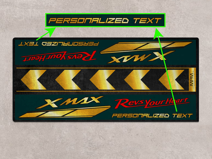 Thermoplastic Rubber floor cover for Yamaha XMAX. Great carpet upgrade for garage mat lovers and parts zone warriors.