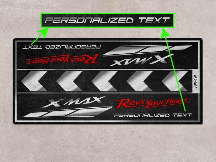 Thermoplastic Rubber carpet for scooter enthusiasts. Perfect for parts zone, parking mat or rider essentials for XMAX.