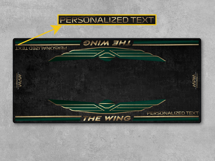 Custom pit rug for Honda Goldwing. Motorcycle display mat for superbike garage, bike zone, parts section, and accessory corner.
