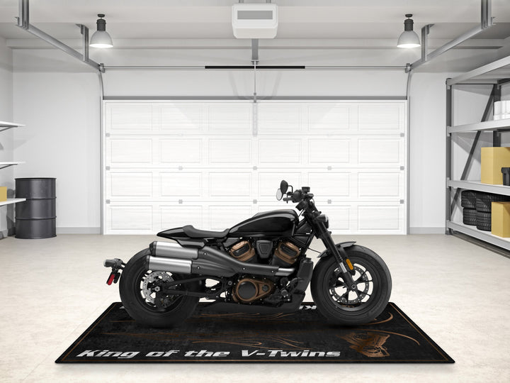 Designed Pit Mat for Cruiser Motorcycle "King of the V-Twins" - MM7302