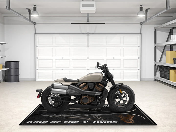 Designed Pit Mat for Cruiser Motorcycle "King of the V-Twins" - MM7302