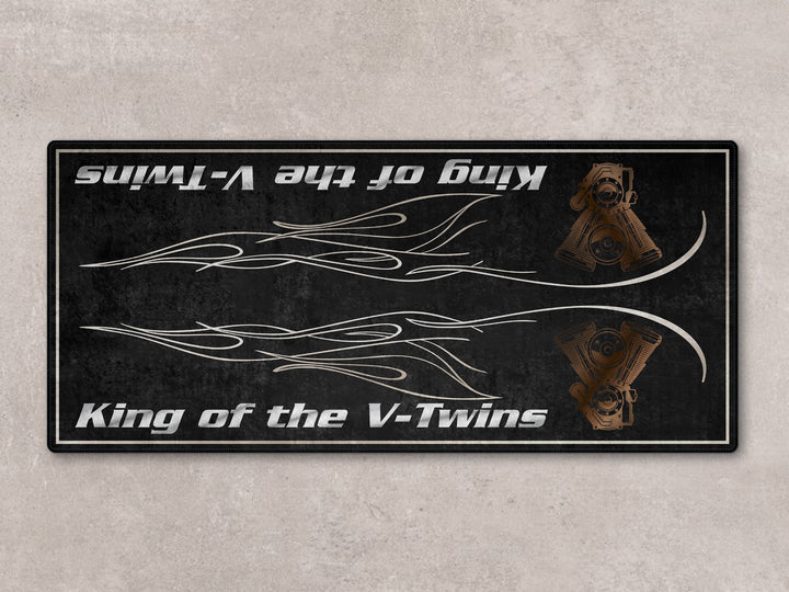 Designed Pit Mat for Cruiser Motorcycle "King of the V-Twins" - MM7302