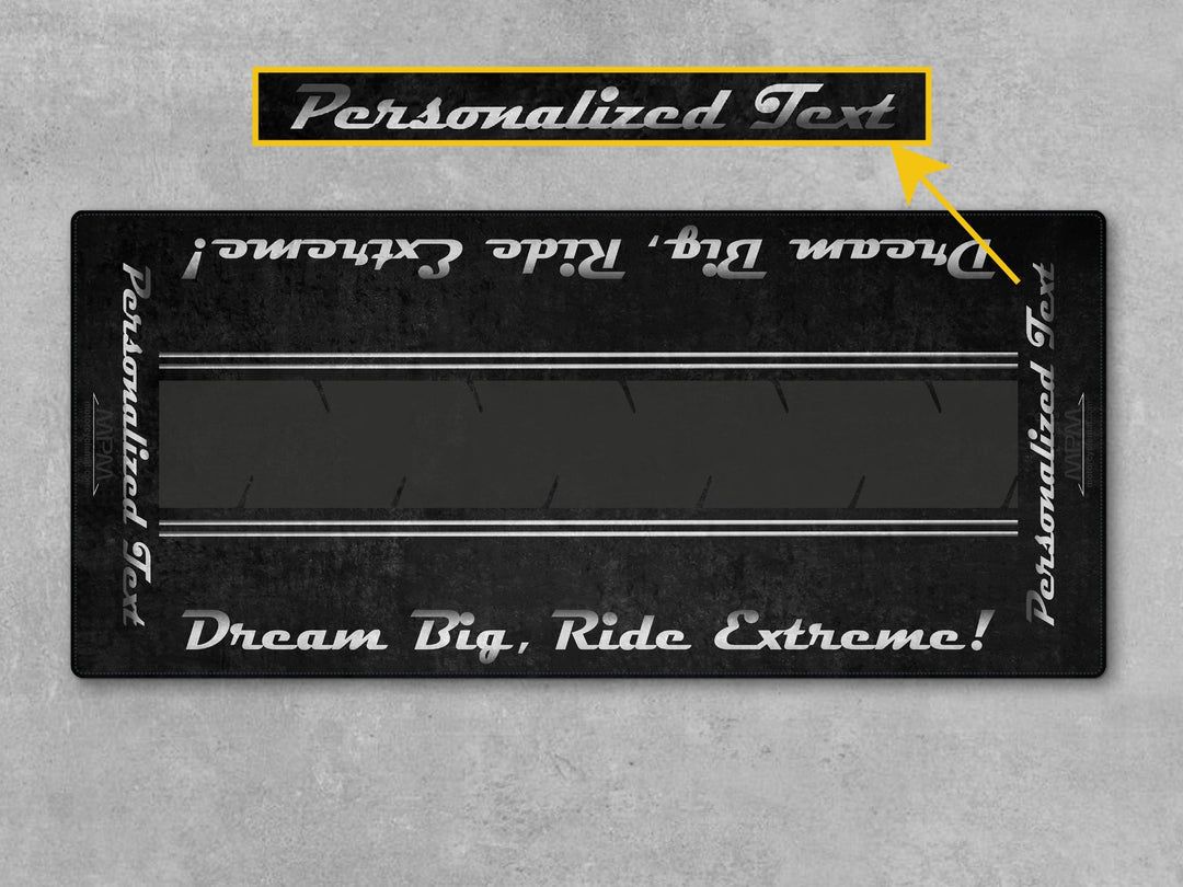 Motorcycle Mat For Cruiser Motorcycle "Dream Big, Ride Extreme" - MM7310