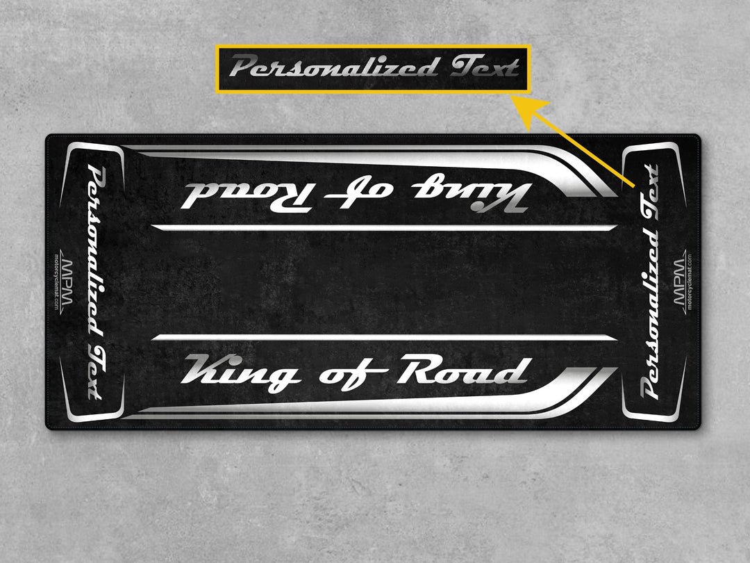 Motorcycle Mat for Cruiser Motorcycle "King of Road" - MM7342