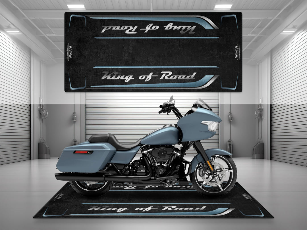 Motorcycle Mat for Cruiser Motorcycle "King of Road" - MM7342