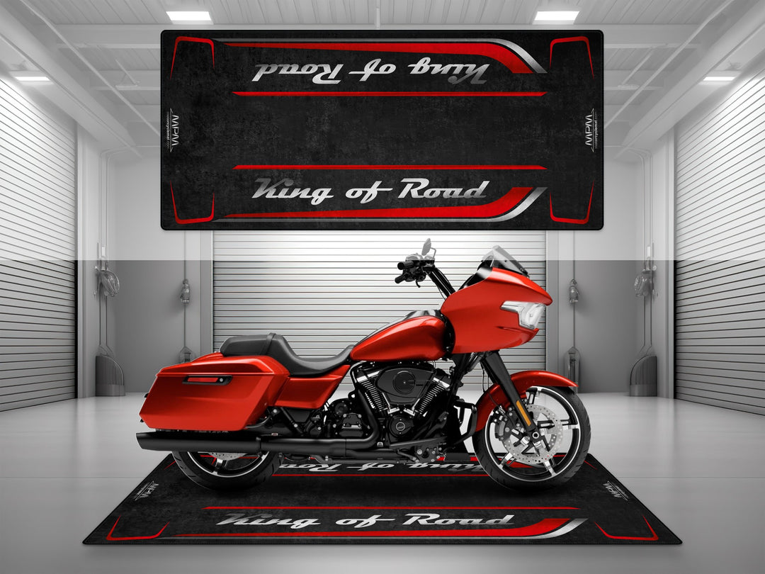 Motorcycle Mat for Cruiser Motorcycle "King of Road" - MM7342