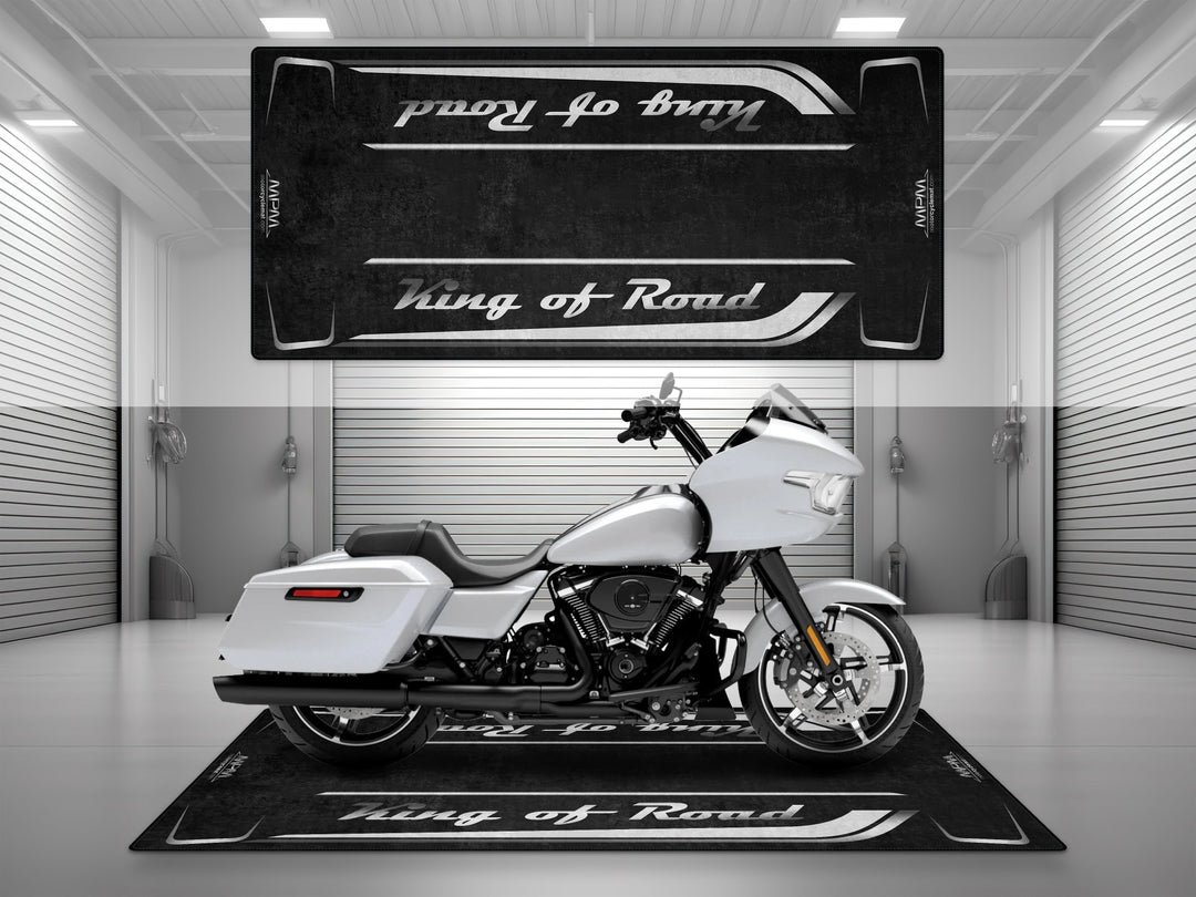 Motorcycle Mat for Cruiser Motorcycle "King of Road" - MM7342