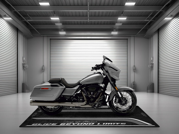 Motorcycle Mat for Cruiser Motorcycle "Glide Beyond Limits - King of Street" - MM7349