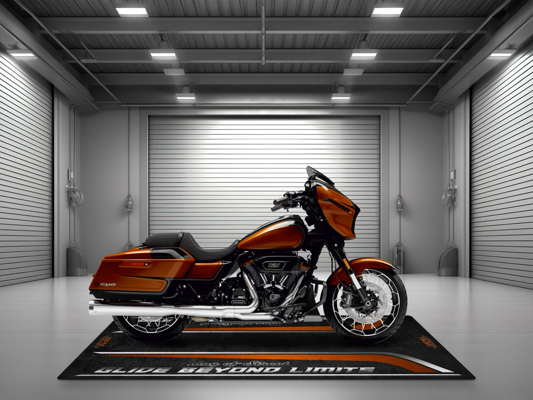 Motorcycle Mat for Cruiser Motorcycle "Glide Beyond Limits - King of Street" - MM7349