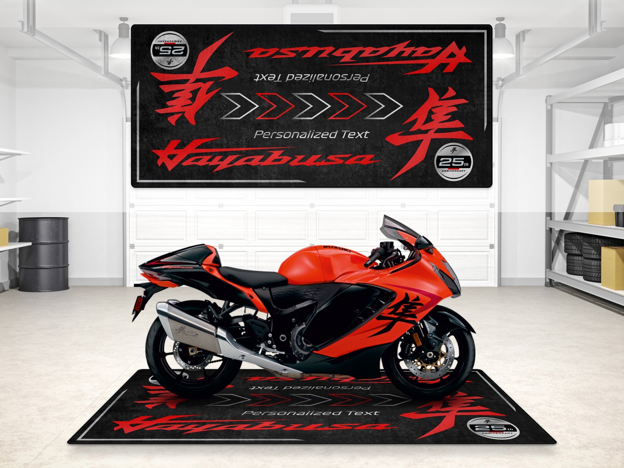 MPM Motorcycle Mat for Suzuki Hayabusa 25th Anniversary