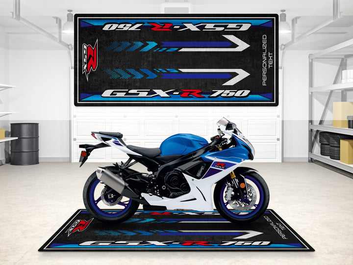 Designed Pit Mat for Suzuki GSX-R750 Motorcycle - MM7356