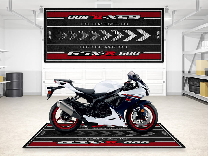Designed Pit Mat for Suzuki GSX-R600 Motorcycle - MM7358