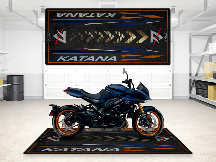 Designed Pit Mat for Suzuki Katana Motorcycle - MM7361