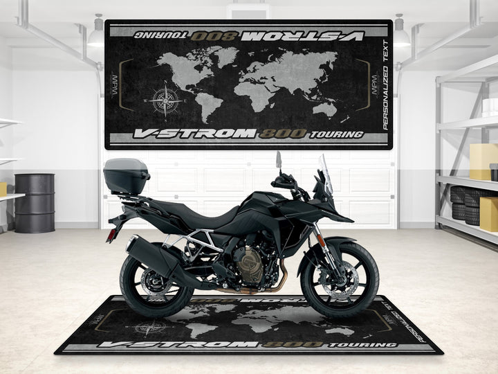 Designed Pit Mat for Suzuki V-STROM 800 Touring Motorcycle - MM7374