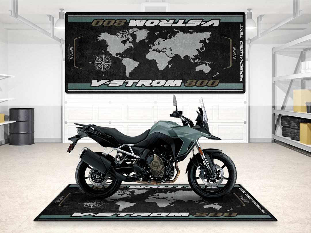 Designed Pit Mat for Suzuki V-STROM 800 Motorcycle - MM7375