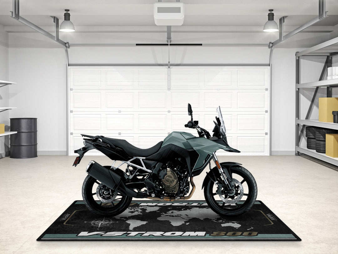 Designed Pit Mat for Suzuki V-STROM 800 Motorcycle - MM7375