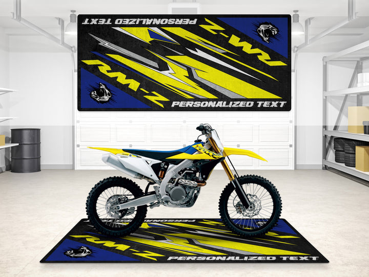 Designed Pit Mat for Suzuki RM-Z Motorcycle - MM7383