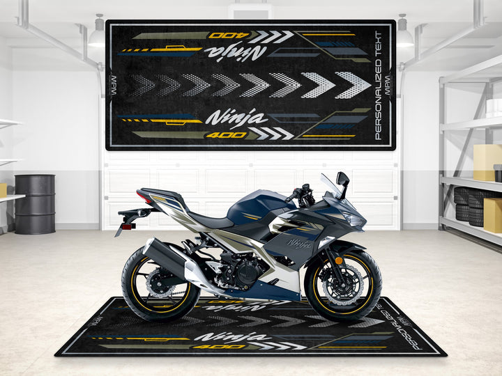 Designed Pit Mat for Kawasaki Ninja 400 Motorcycle - MM7386