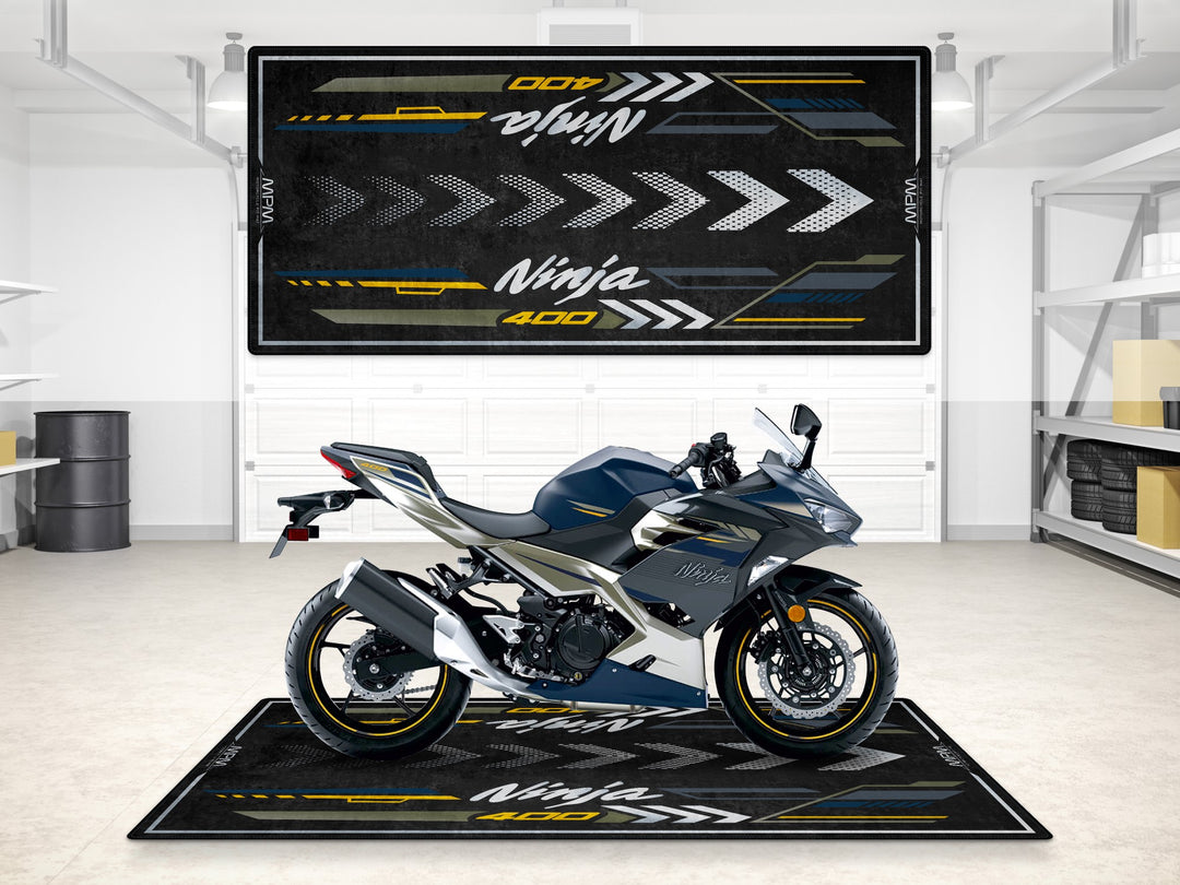 Designed Pit Mat for Kawasaki Ninja 400 Motorcycle - MM7386