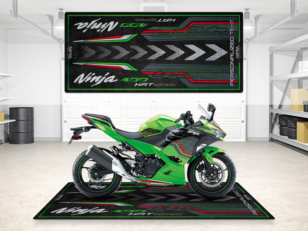 Designed Pit Mat for Kawasaki Ninja 400 KRT Edition Motorcycle - MM7387