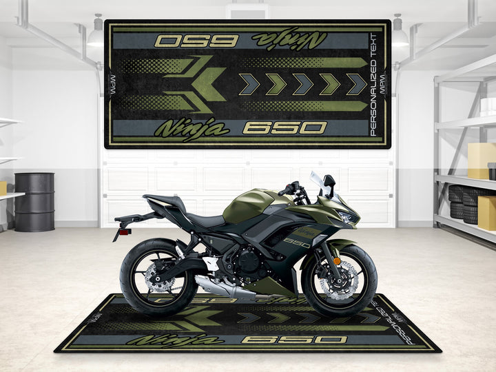Designed Pit Mat for Kawasaki Ninja 650 Motorcycle - MM7388
