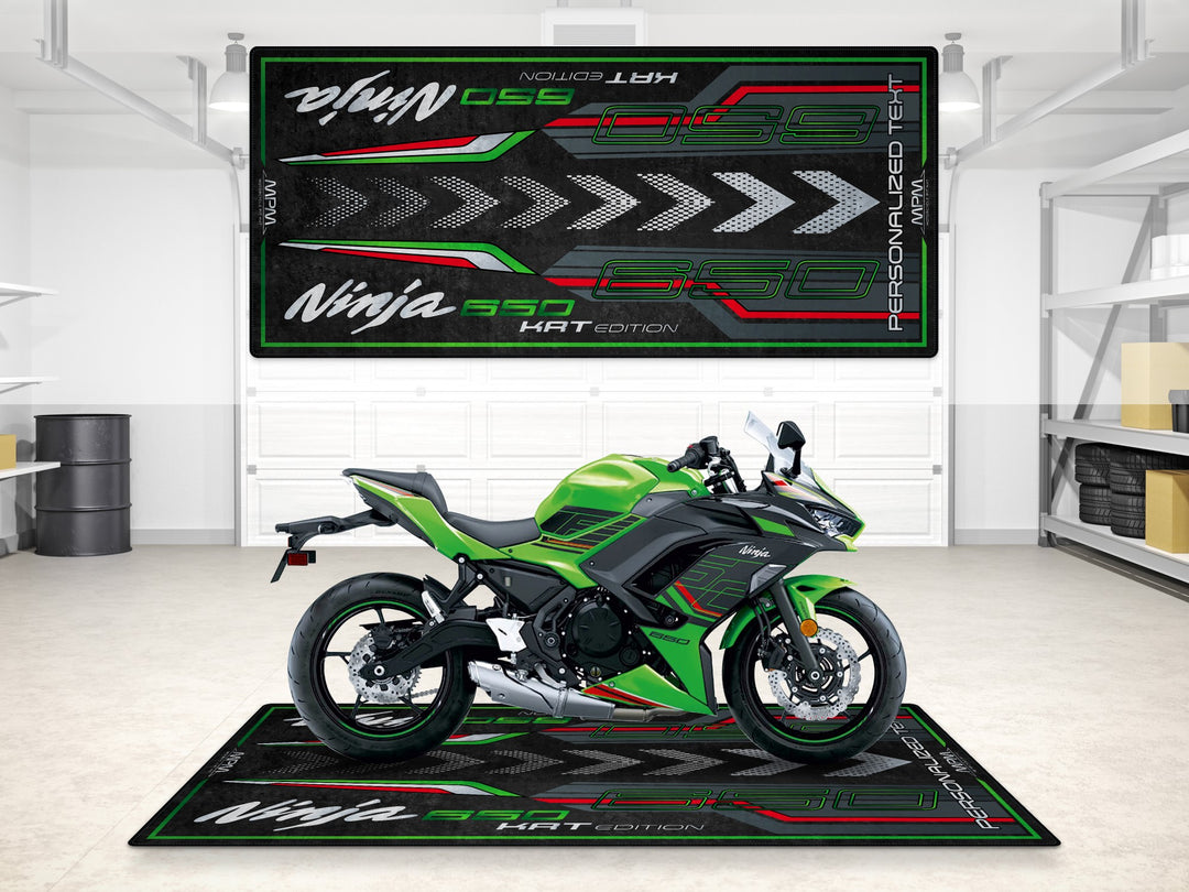 Designed Pit Mat for Kawasaki Ninja 650 KRT Edition Motorcycle - MM7389