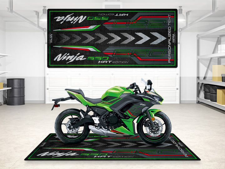 Designed Pit Mat for Kawasaki Ninja 650 KRT Edition Motorcycle - MM7389
